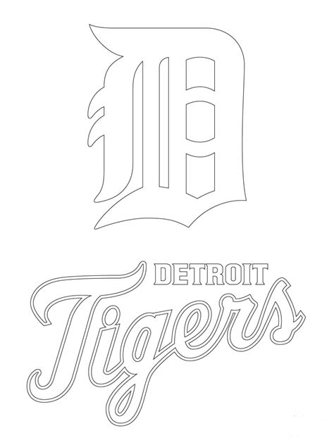 Detroit Tigers Logo coloring page - ColouringPages