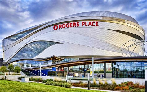 Download wallpapers Rogers Place, Edmonton Oilers, Canadian Hockey ...