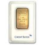 1 oz Credit Suisse Gold Bar .9999 Fine Gold With Assay Cert CS – Aydin