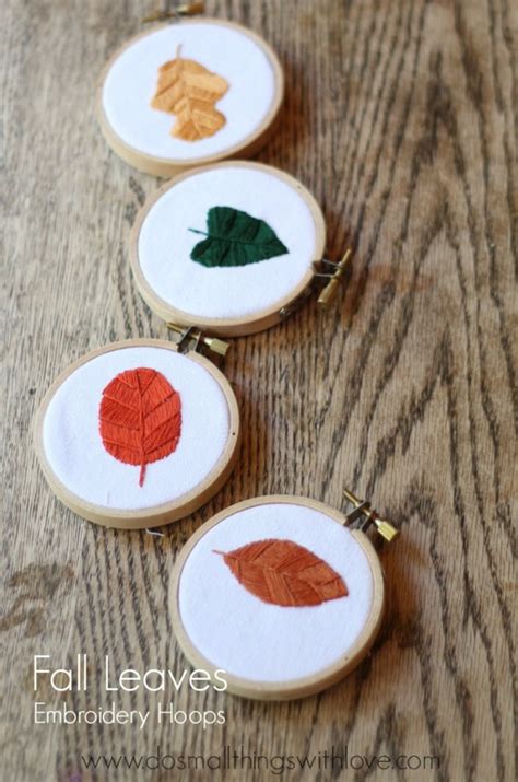 Inspiration: Fall Leaves Embroidery – Needle Work