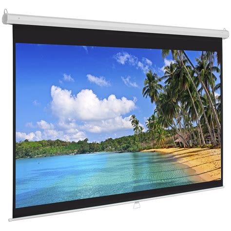 Best Choice Products 119in HD Indoor Pull Down Manual Widescreen Projector Screen for Home ...