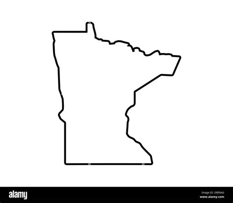 Minnesota state map. US state map. Minnesota outline symbol. Vector ...