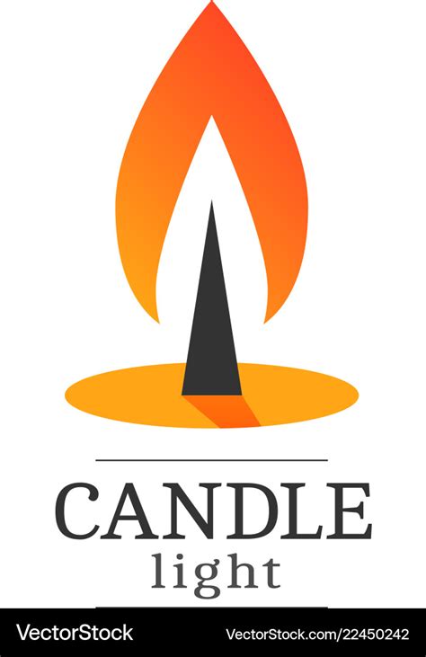 Candle light logo Royalty Free Vector Image - VectorStock