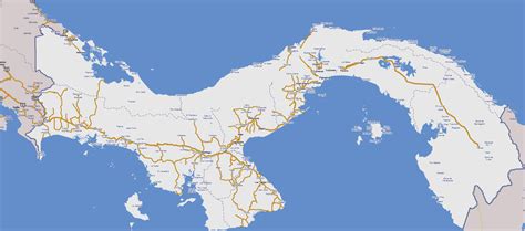 Detailed Road Map Of Panama - Liqurus