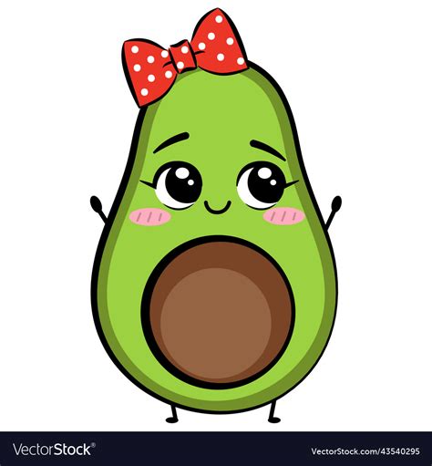 Cute Cartoon Avocado