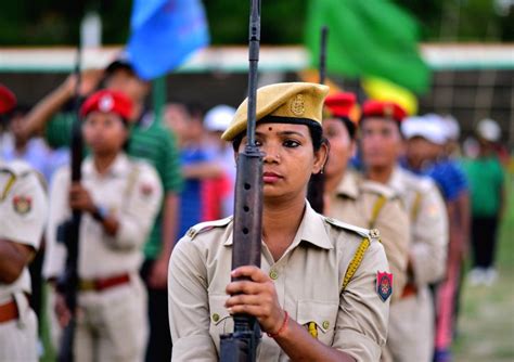 Assam Policemen take part in a full dress rehearsal.