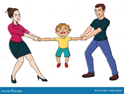 Abusive Mother Vector Illustration, Bad Mother Scream And Shout On Scared Teen Girl Her Daughter ...