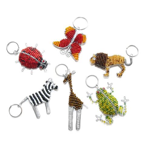 #FairTuesdayGifts Beaded Animal Keychains (Global Goods) These keychains make a perfect stocking ...