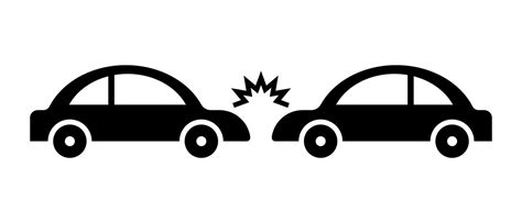 Car crash silhouette icon. Traffic accident. Vector. 27739277 Vector ...