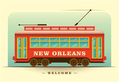 New Orleans streetcar 193634 Vector Art at Vecteezy