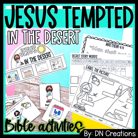 Jesus Tempted in Desert Bible Activities l Stories of Jesus Bible Lessons - Classful