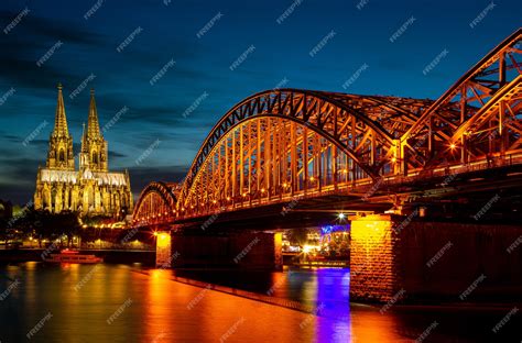 Premium Photo | Cologne cathedral and river bridge landmark ,garmany