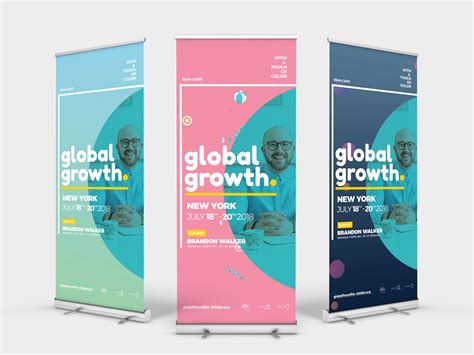 Event Conference Roll-up Banner | Pull up banner design, Roller banner ...