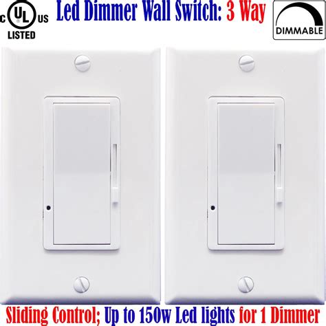 Dimmer Switch for 3 Way Switch, Canada 2 Pack 3 Way Led Dimmer Switch ...