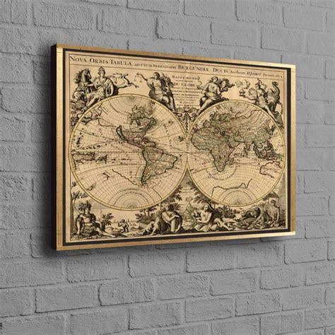 Old World Map Canvas Print Old Map Artwork Old World Map Art - Etsy