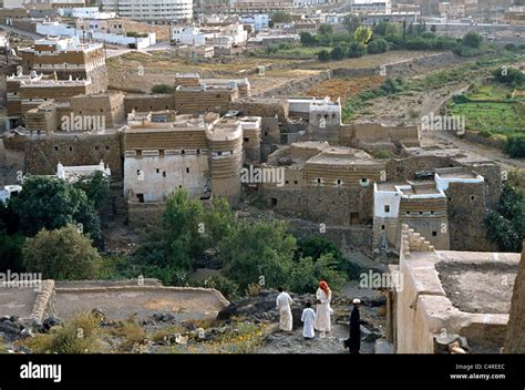 Abha Saudi Arabia City View Mud Houses Courtyards Stock Photo - Alamy