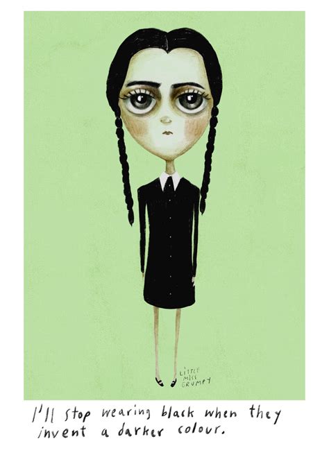 Wednesday Addams Print - Little Miss Grumpy