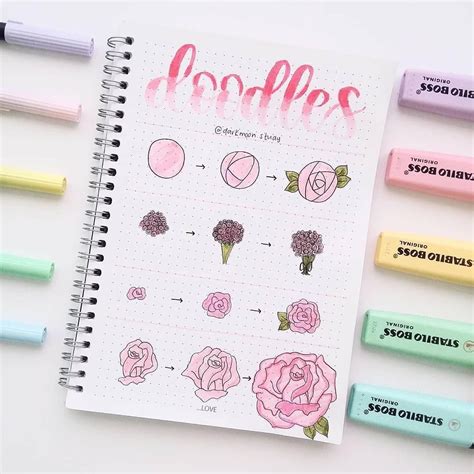 Bullet Journal Doodle Ideas (Step-By-Step Tutorials) - AnjaHome