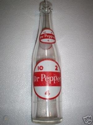 1960's Clear Dr. Pepper 10-2-4 Bottle (10 OZ) | #35322948