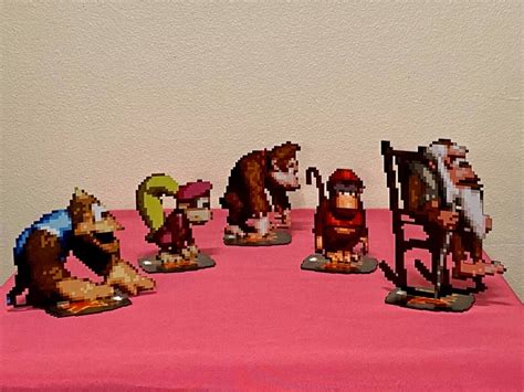 Donkey Kong Country Sprites Super Nintendo Inspired | Etsy