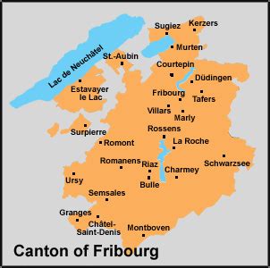 Fribourg Map - Switzerland