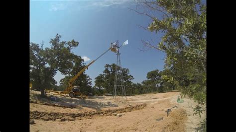 Time lapse Installation of an 8' Aermotor windmill on a 27' tower ...