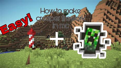 How to make creeper firework in mc!Easy! - YouTube