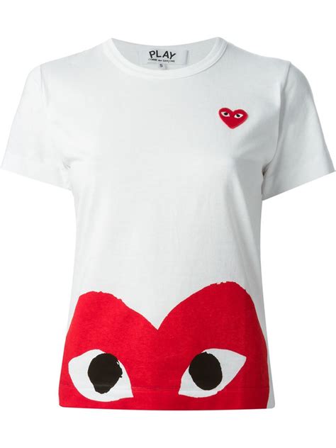 Play comme des garçons 'red Play' T-shirt in White | Lyst