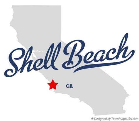 Map of Shell Beach, CA, California