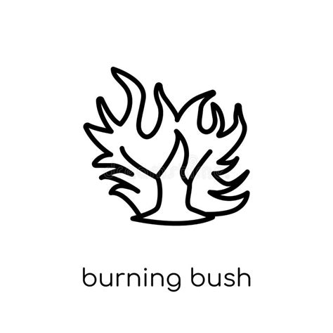 Burning Bush Icon. Trendy Modern Flat Linear Vector Burning Bush Stock ...