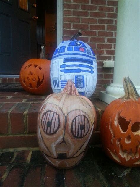 Star Wars painted pumpkins | Halloween pumpkins painted, Painted ...