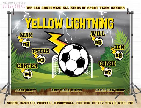 Custom Soccer Team Banners Custom Sport Team Banner AYSO | Etsy