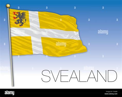 Svealand regional flag, Sweden, vector illustration Stock Vector Image ...