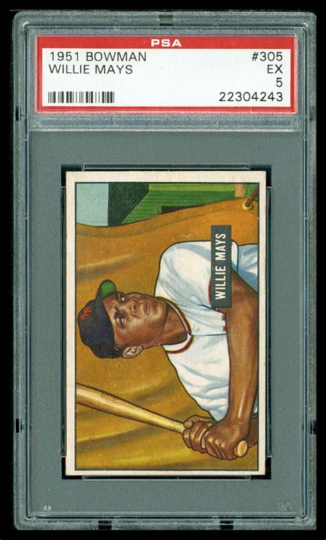 Lot Detail - 1951 Bowman #305 Willie Mays PSA 5 EX – Rookie Card