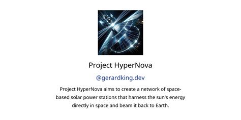 Project HyperNova GPTs features and functions, examples and prompts | GPT Store