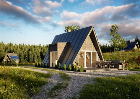 A-frame cabin DUO75 from www.avrame.com | A frame house, A frame house kits, A frame house plans