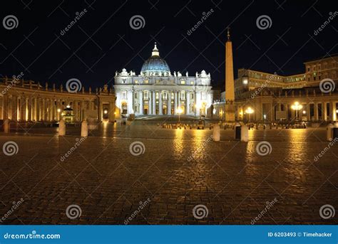 Saint Peter S Square at Night Editorial Stock Photo - Image of italy ...