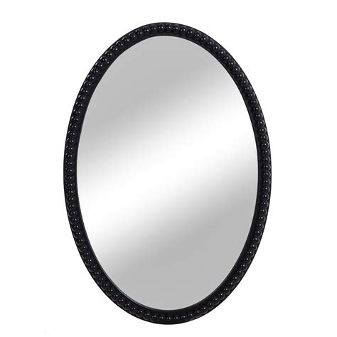 Black Oval Wood Frame Mirror with Beaded Trim - Walmart.com - Walmart.com