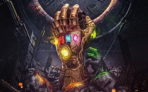 Avengers: Endgame - Infinity gauntlet (painting) HD wallpaper download