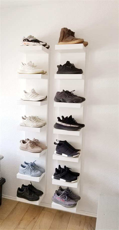 Finally got some Lack shelves! | Sneakerhead room, Wall shoe storage, Closet shoe storage