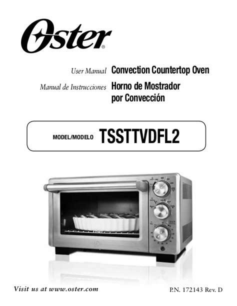 Oster Oster Convection Countertop Oven TSSTTVDFL2 User Manual