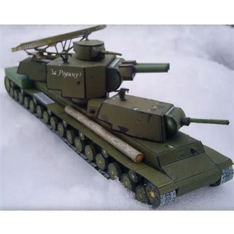 3D Paper model Tank 1:50 scale World War II Soviet Union KV 6 Heavy Tank Military model diy ...