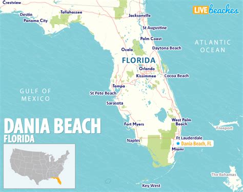 Map of Dania Beach, Florida - Live Beaches