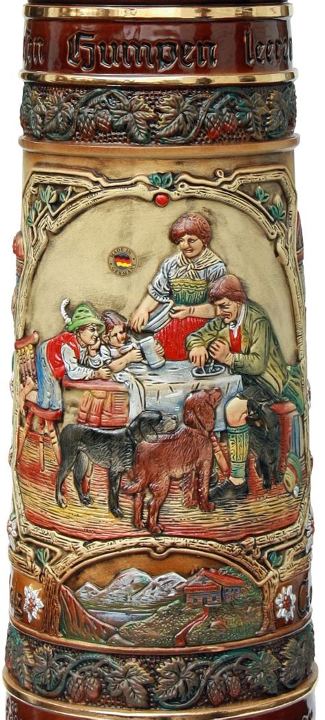 12 Liter Beer Stein with Dancing Bavarian Couple Lid | Beer steins, German steins, Stein