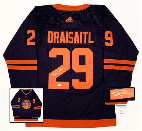 Leon Draisaitl Signed Jersey Edmonton Oilers JSA - Memorabilia For Less