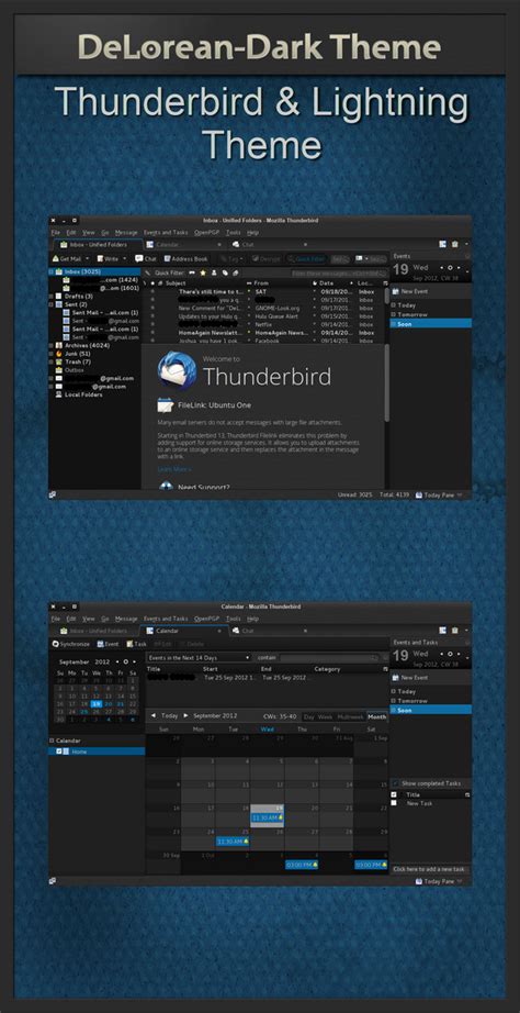 DeLorean-Dark Thunderbird-Theme 1.10 by killhellokitty on DeviantArt