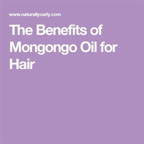 The Benefits of Mongongo Oil for Hair | Mongongo, Hair oil, Growing ...