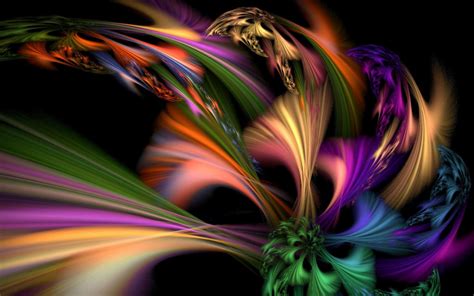 Black, yellow, pink, and purple 3D abstract illustration HD wallpaper ...