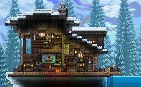 Terraria House Design, Terraria House Ideas, Santa Claus House, Snow ...