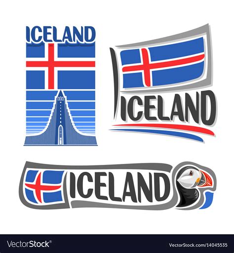 Logo for iceland Royalty Free Vector Image - VectorStock